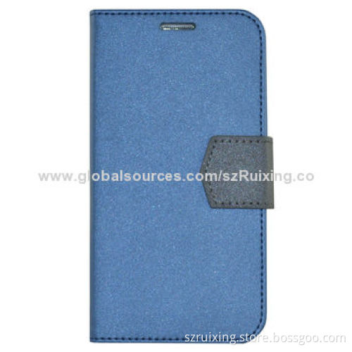 New Bling Glitter Wallet PU Leather Phone Case for Samsung galaxy S4 with Stand Function